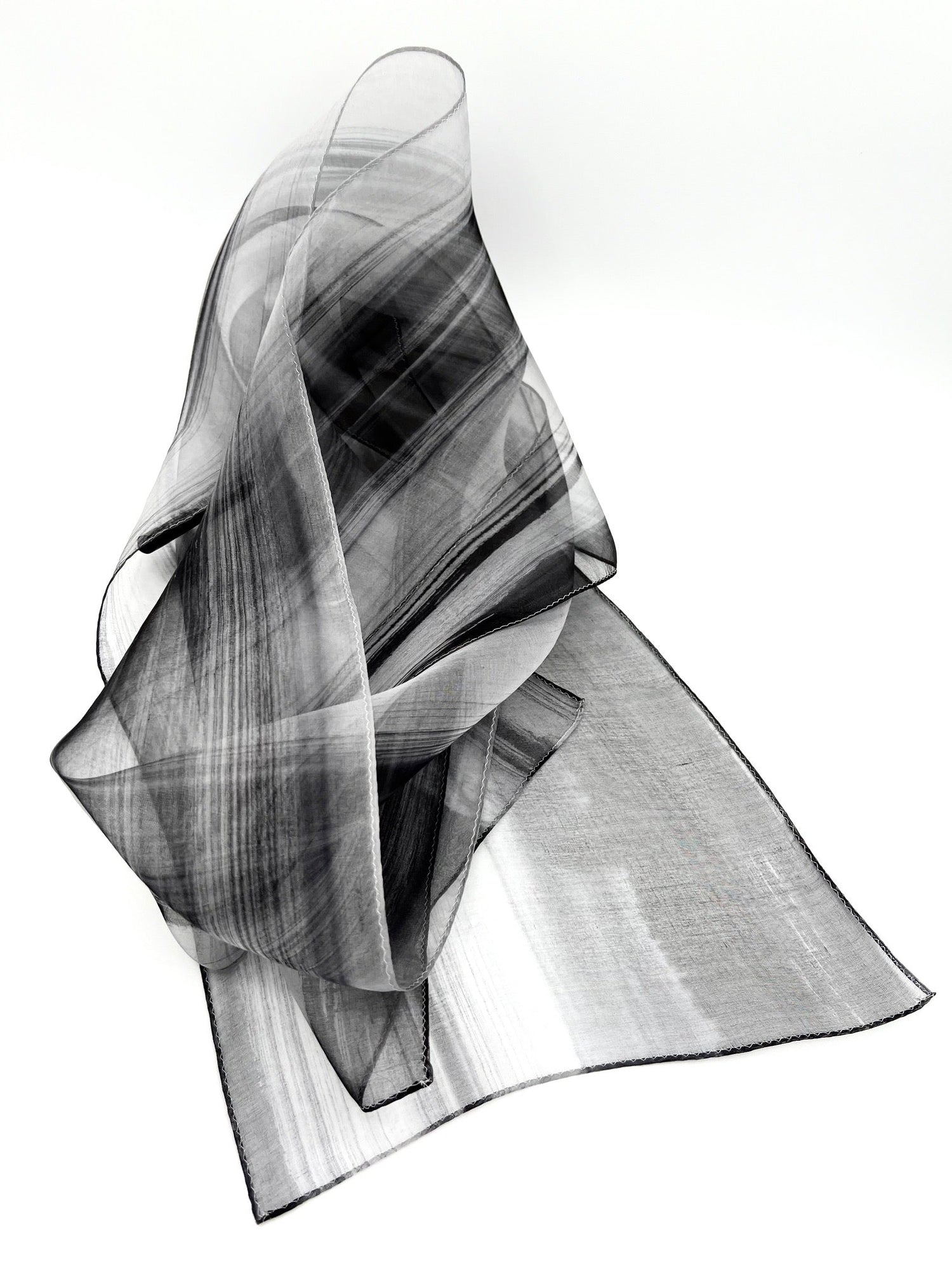 Black One-of-a-kind Hand dyed Made in Japan Silk scarf Gift Unique Best Seller luxury Best Gift Wearable Art Best Holiday Gift Trendy Accessories Unique Design Handwritten Scarves and Wraps Nature Inspired Fashion Accessories High Quality Elegant